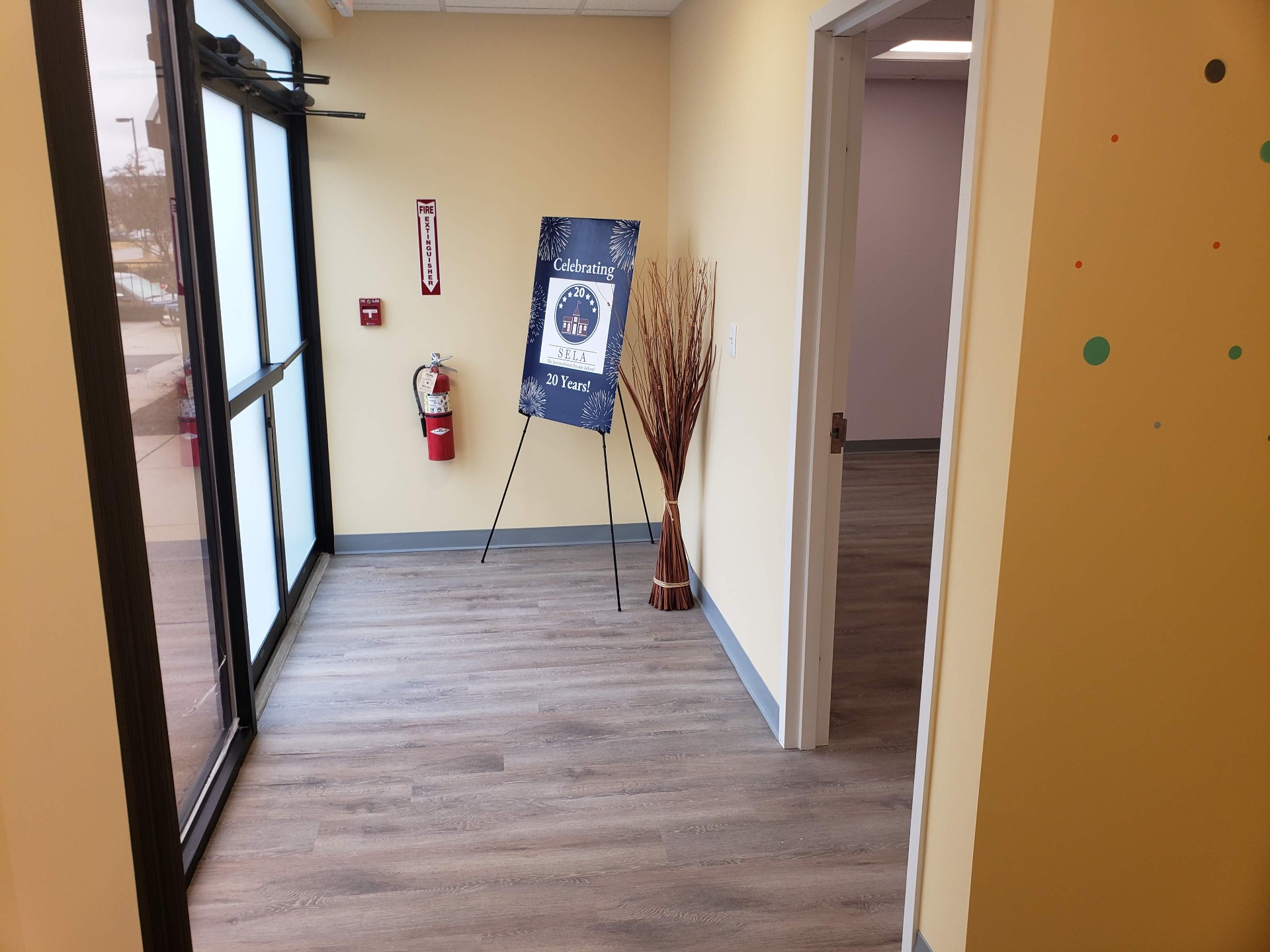 Renovated entryway with natural light