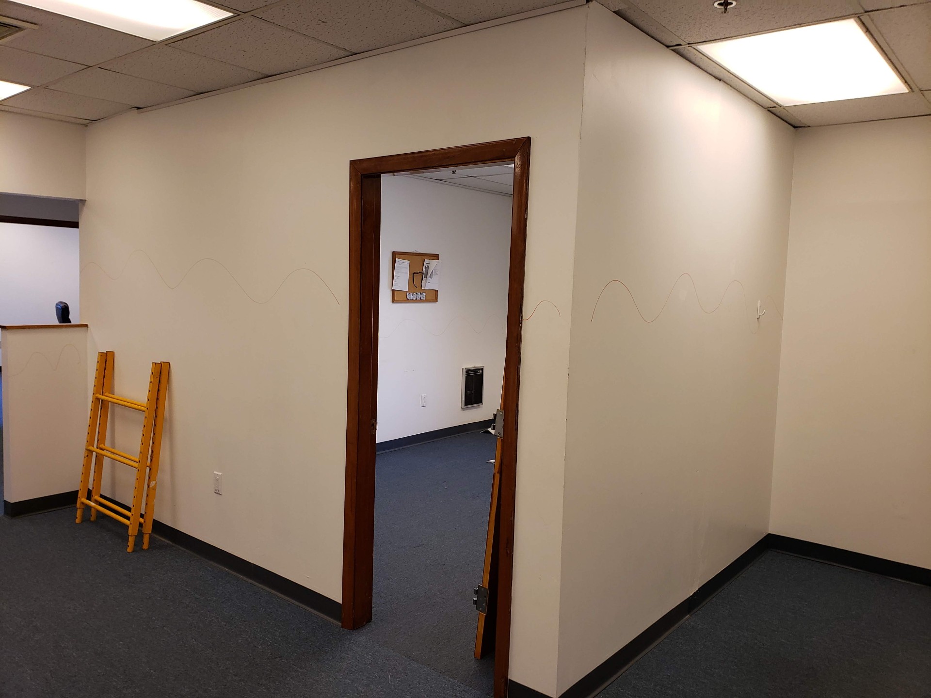 Original office hallway before renovation